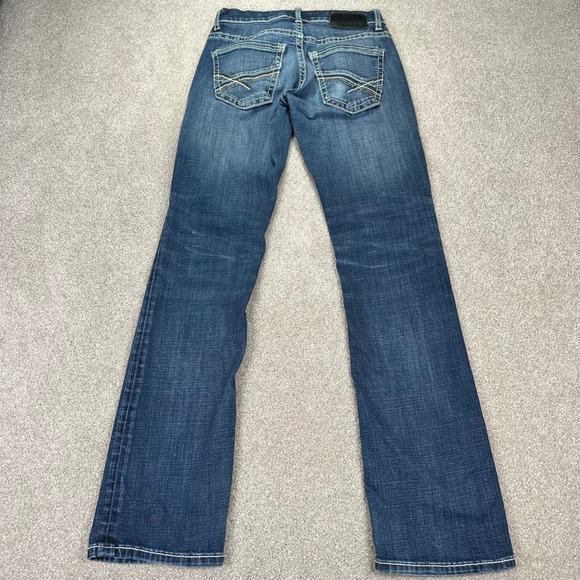 BKE Tyler Mens Straight Leg Jeans Blue Medium Wash Contrast Stitch 27x32 - Picture 4 of 10